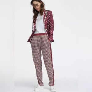 rag & bone Burgundy Checkered Women's Joggers